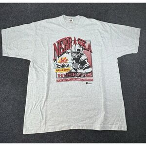 Vintage 1996 Nebraska Cornhuskers Fiesta Bowl T-Shirt XXL Gray USA Made